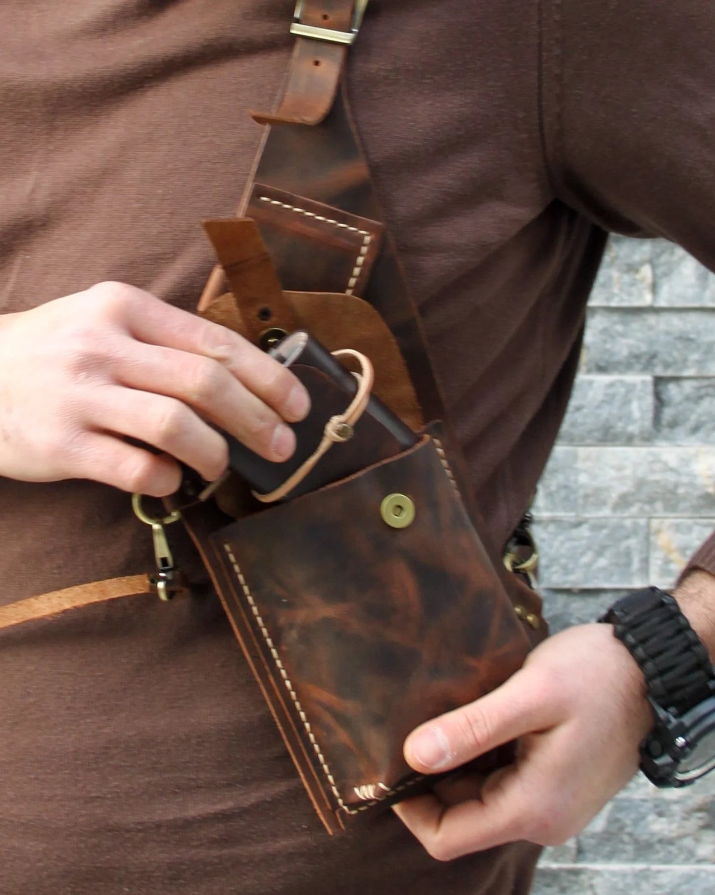 Anti-theft Leather Harness