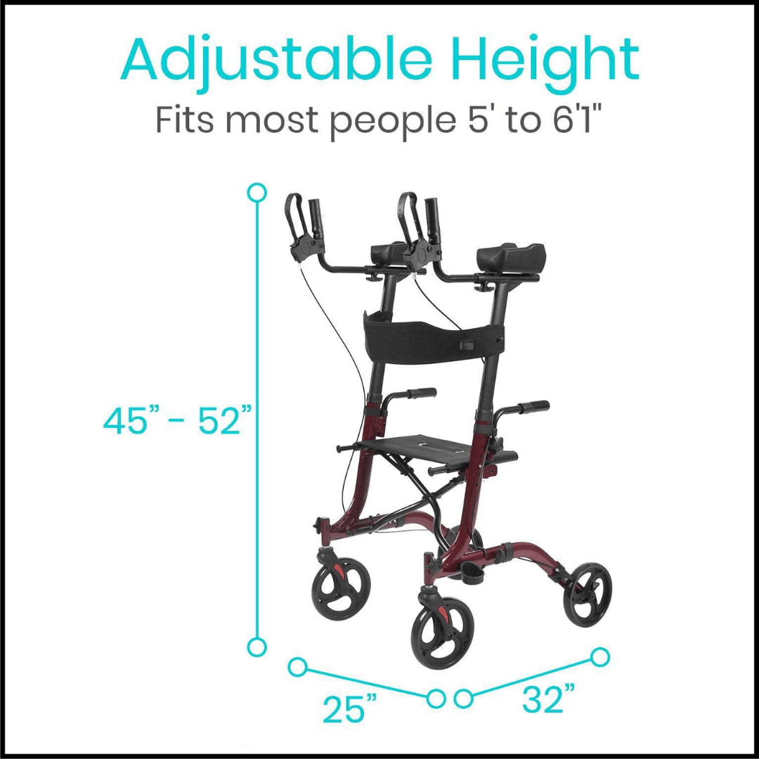 Lightweight Upright Walker Adjustable Folding Aluminum Frame - TheGivenGet