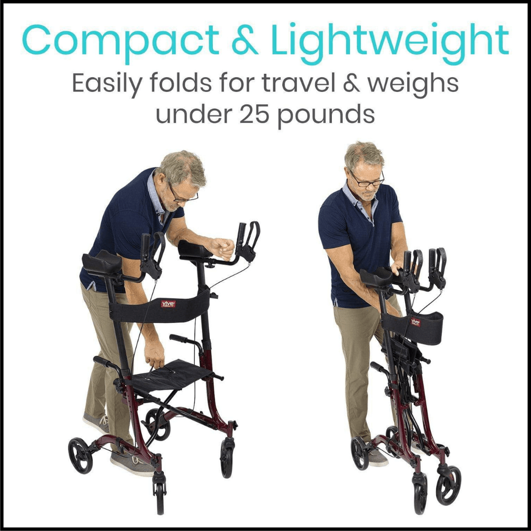 Lightweight Upright Walker Adjustable Folding Aluminum Frame - TheGivenGet