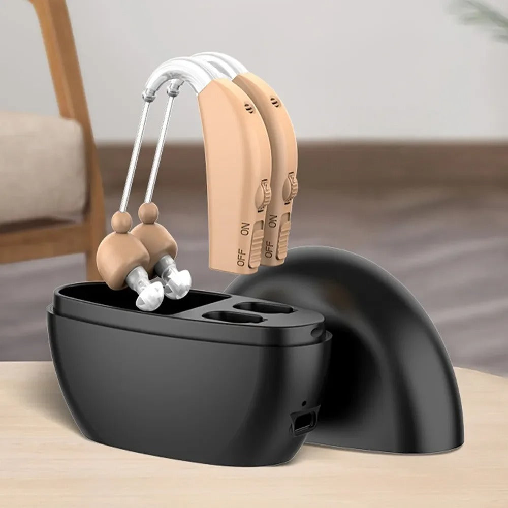 Portable Rechargeable Hearing Aid - Sound Amplifier - Magnetic Elderly Ear Hearing Aid For The Deaf