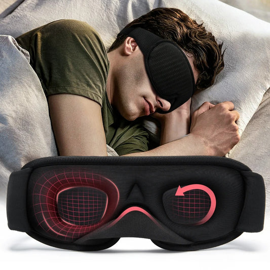 3D Sleeping Mask For Eyes - Soft Sleeping Aid Eye Mask for Travel