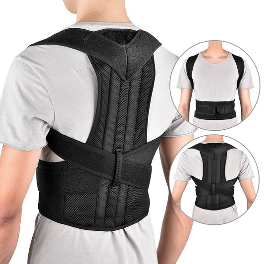 Reinforced Belt Lumbar Column Posture Corrector - Vest Adjustable Back Support - Shoulder Brace Stretcher