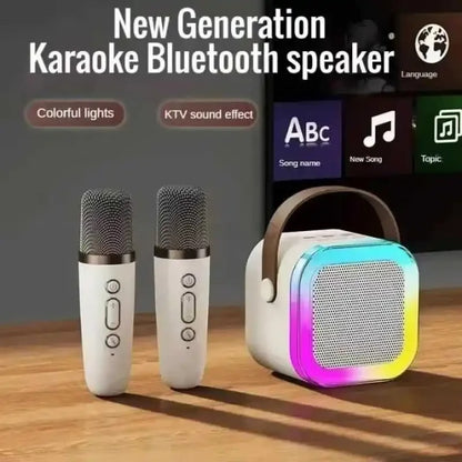 Karaoke Machine Portable Bluetooth 5.3 PA Speaker System with 1-2 Wireless Microphones