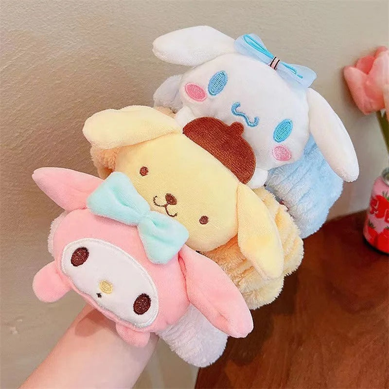 Plush Doll Face Wash Makeup Hairband - Kawaii Sweet Non Slip Elastic Hair Accessories