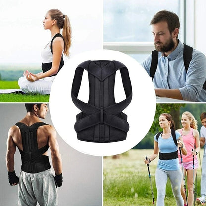 Reinforced Belt Lumbar Column Posture Corrector - Vest Adjustable Back Support - Shoulder Brace Stretcher