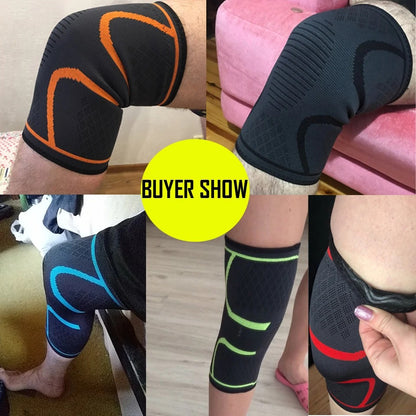 Fitness Running Cycling Knee Support Braces - Elastic Nylon Sport Compression Knee Pad Sleeve