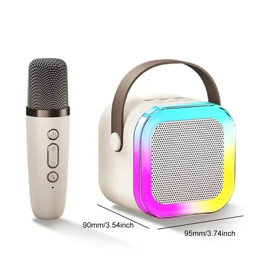 Karaoke Machine Portable Bluetooth 5.3 PA Speaker System with 1-2 Wireless Microphones