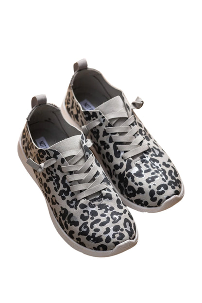 Mayo Sneaker in Light Grey Leopard