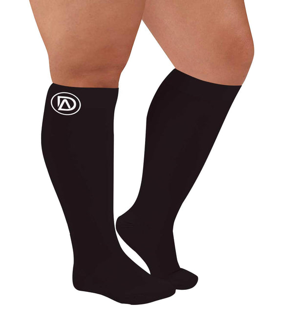 Wide Calf Plus Size Compression Socks 20-30 mmHg Dominion Active