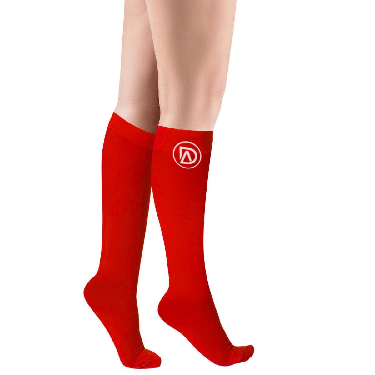 Dominion Active red wide-calf compression socks product view