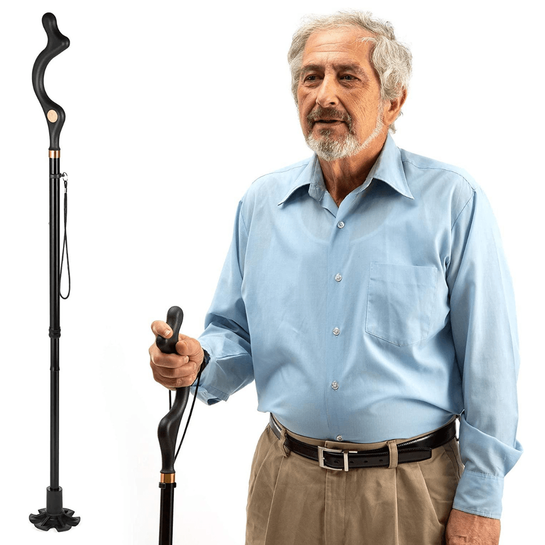 Self Standing Folding Cane with 10 Adjustable Heights for Men and Women - TheGivenGet