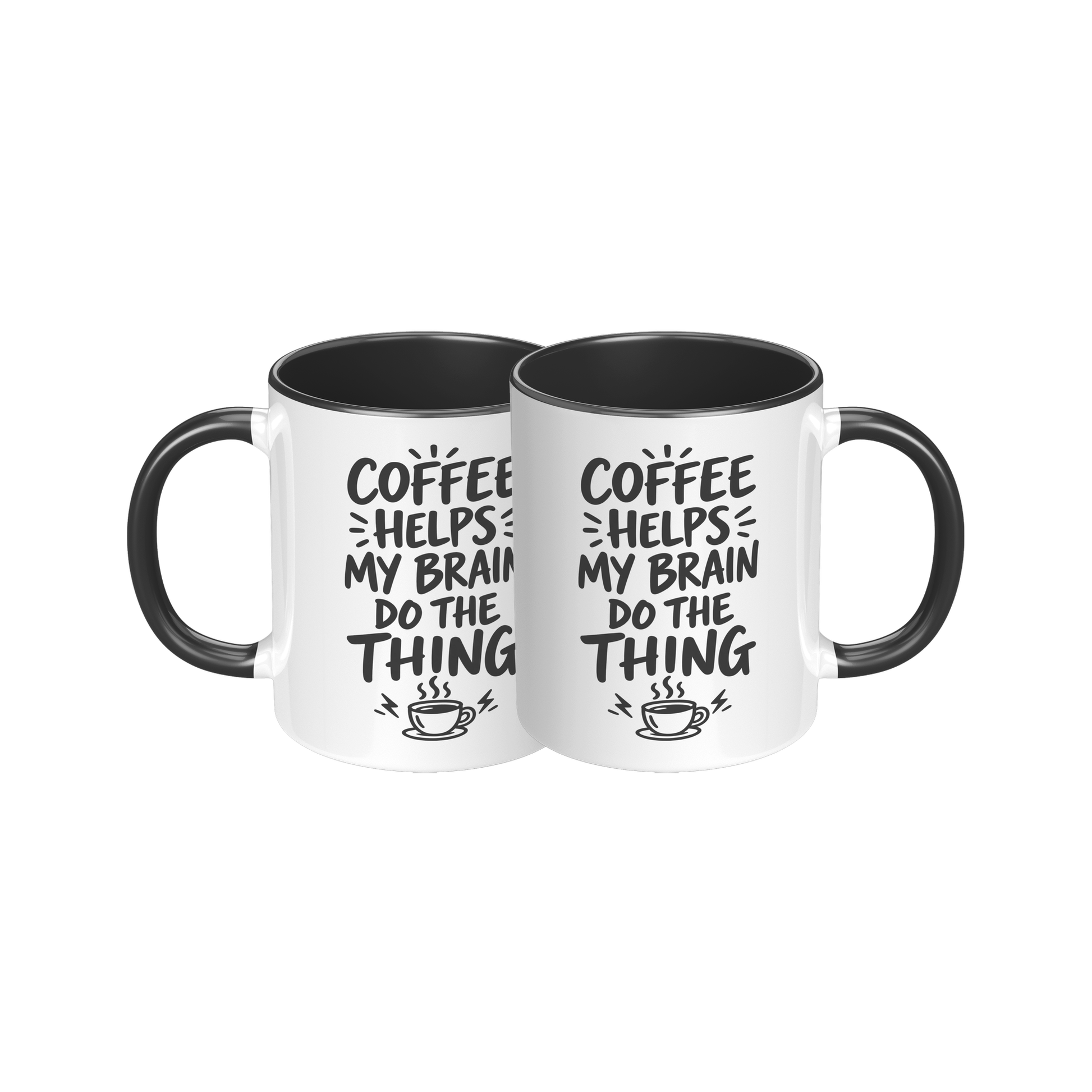 Coffee Helps My Brain Do the Thing 11 oz black accent mug two-mug exact Teelaunch mockup
