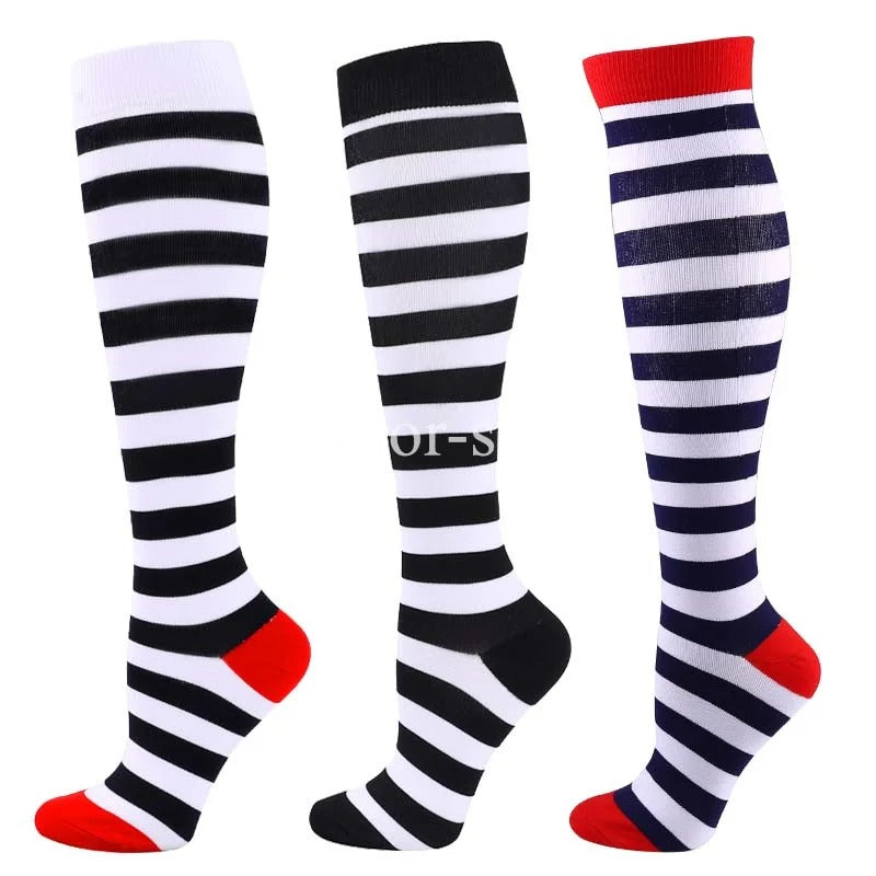 CFS Compression Socks - Knee Stocking 20-30mmHg - Running Sport Sock