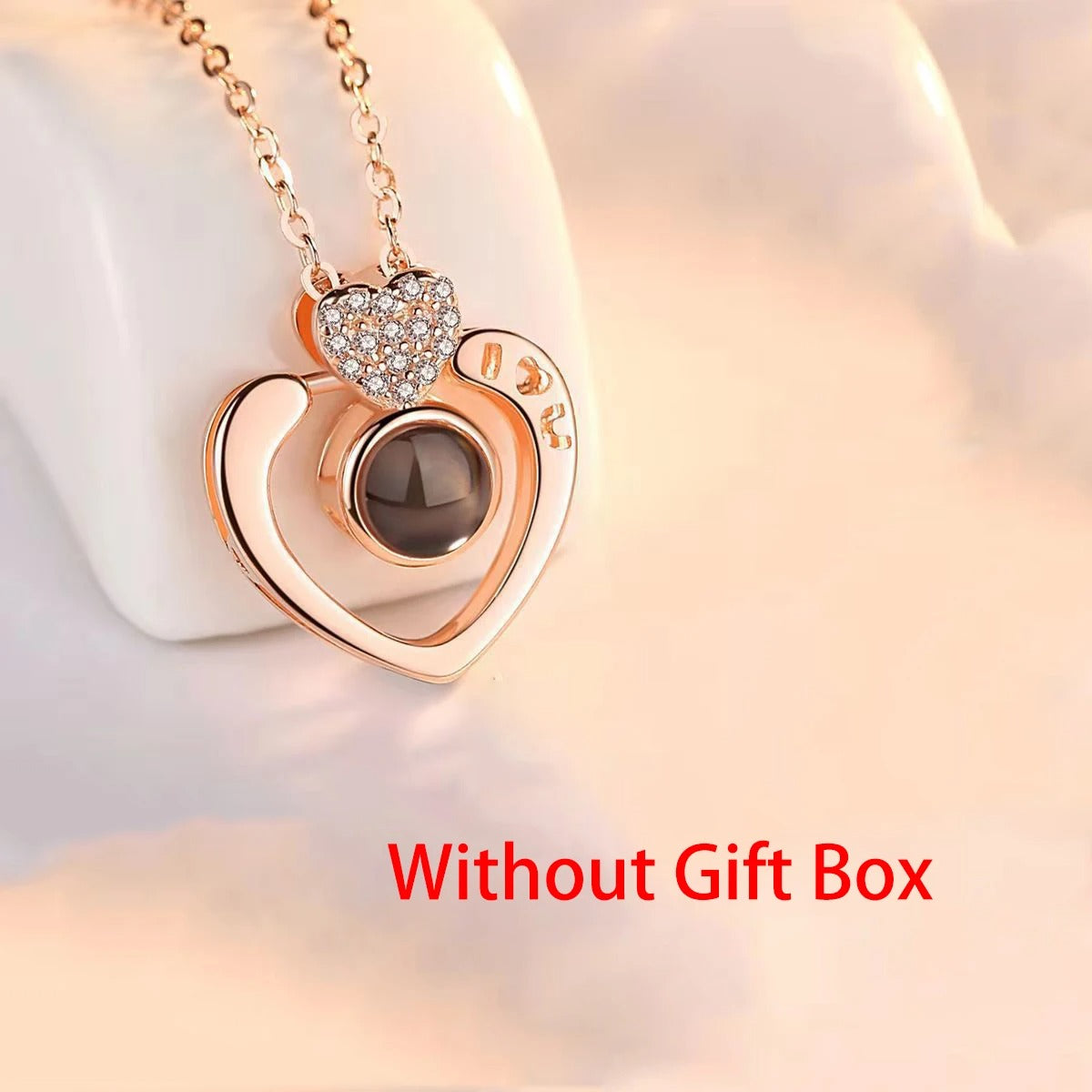 Love Projection Necklace With Exquisite Rose Gift Box - I Love You Pendant - Romantic Jewelry