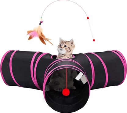 3 Way Tunnel Tube Toy for Indoor Cats - Y-Shape - TheGivenGet