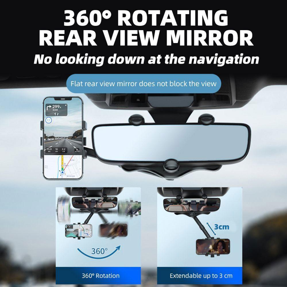 360°Rotation Car Phone Holder Rear View Car Truck Smartphone GPS Cradle - TheGivenGet