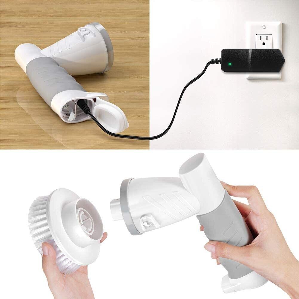 4 Heads Bathroom Rechargeable Cordless Electric Spin Scrubber - TheGivenGet