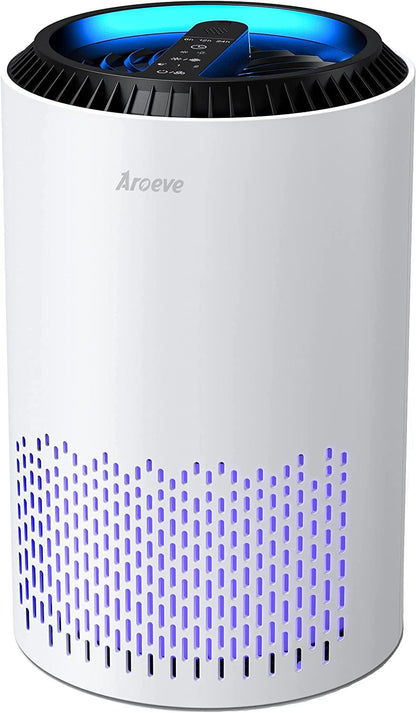 ARO MK01 White Air Purifier: Compact HEPA Cleaner for Smoke, Pollen, Odors & More - Ideal for Bedrooms, Offices, Living Rooms. - TheGivenGet
