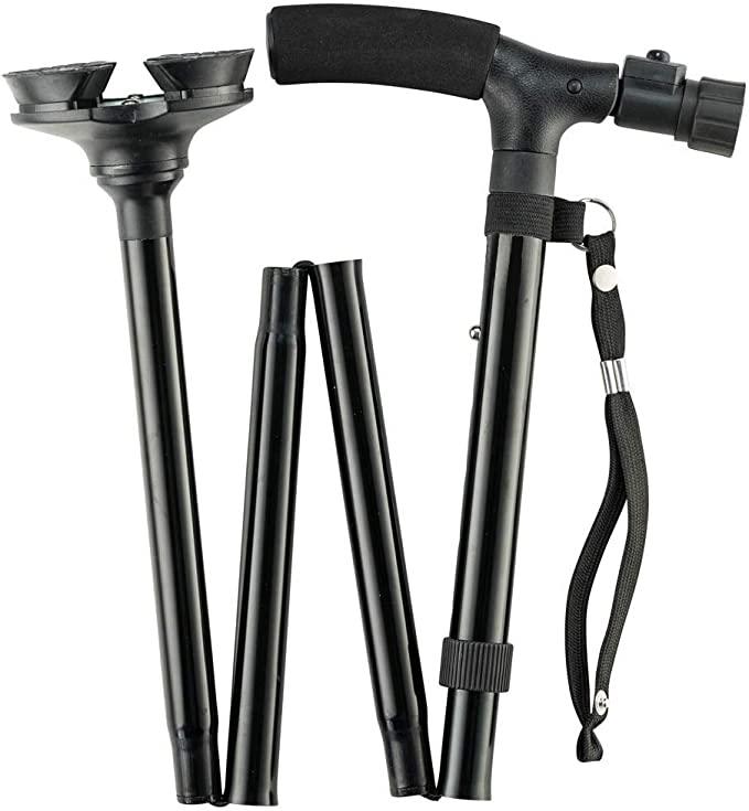 Adjustable Folding Cane, Walking Sticks with Led Light for Men and Women - TheGivenGet