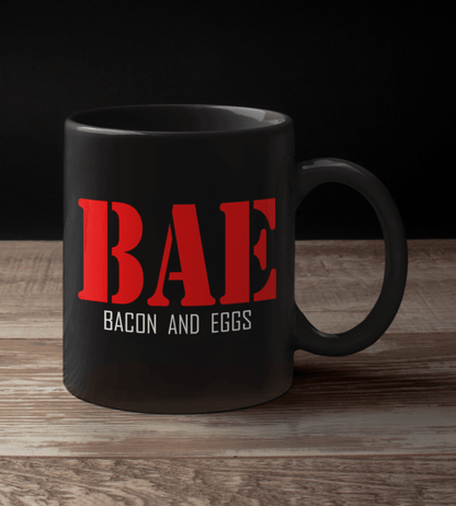 Bacon and Eggs • BAE • Black Mug - TheGivenGet