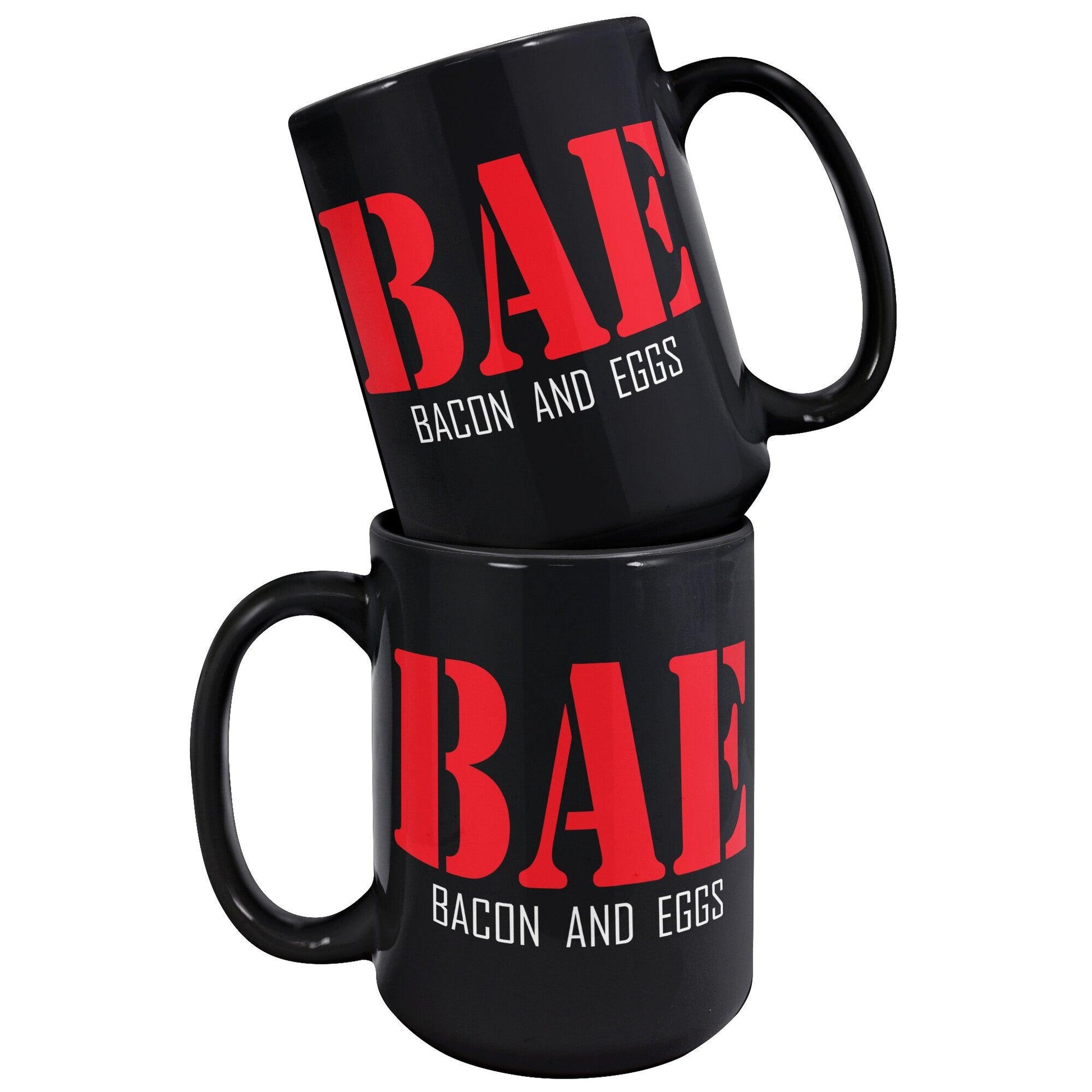 Bacon and Eggs • BAE • Black Mug - TheGivenGet