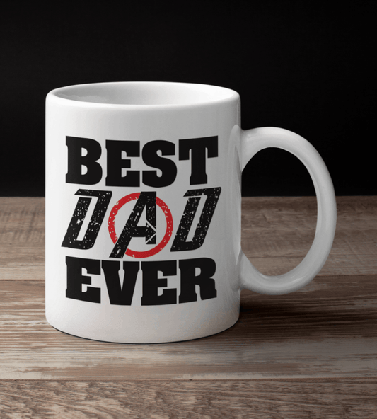 Best Dad Ever Avenger White Mug - TheGivenGet