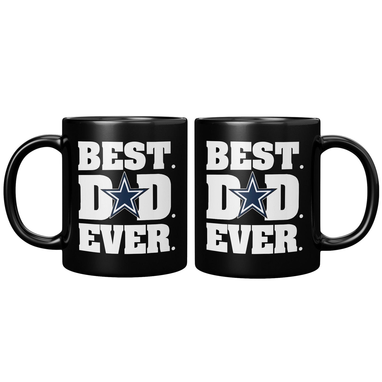Best Dad Ever Black Dallas Cowboy Black Mug - TheGivenGet