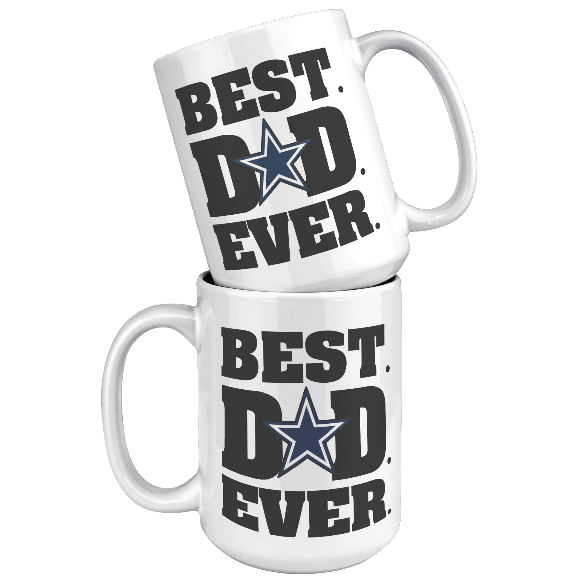 Cowboys Dad Mom Since Cup Mug, Dallas Football Inspired White Coffee Mug,  New Dad Gift, Year He Became a Dad, Football Fan Baby Reveal Item 