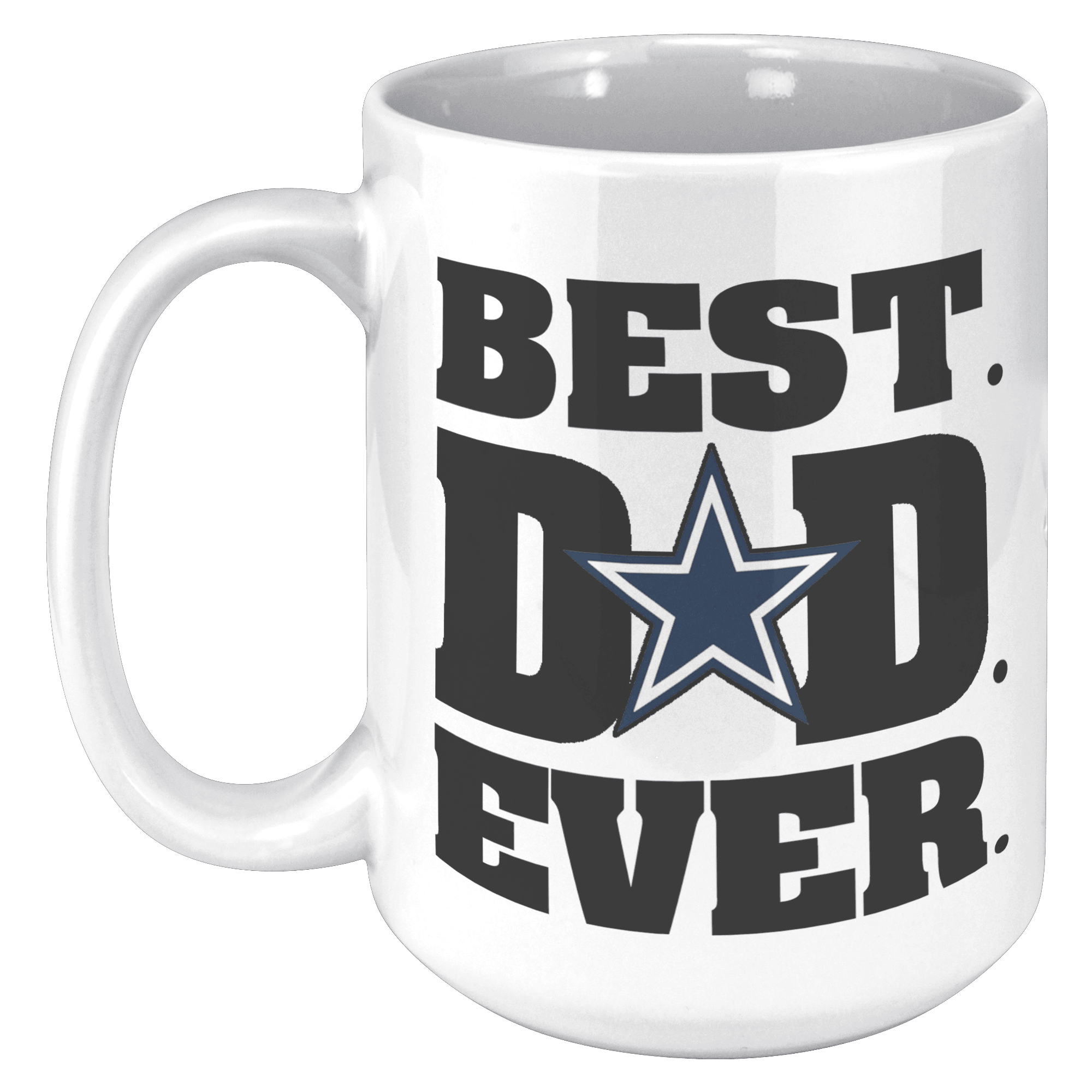 Dallas Cowboys White glossy mug