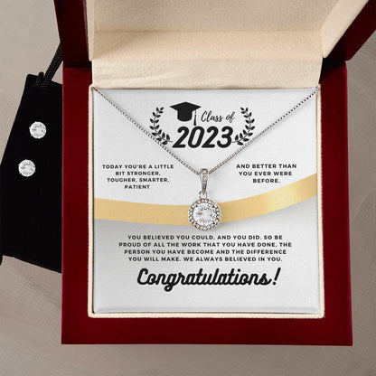 Class Of 2023, Congratulations Eternal Hope Necklace and Earring Set - TheGivenGet