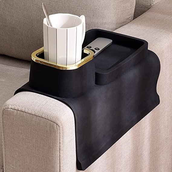 Couch Cup Holder Tray, Anti-Spill and Anti-Slip Recliner Table Tray - TheGivenGet