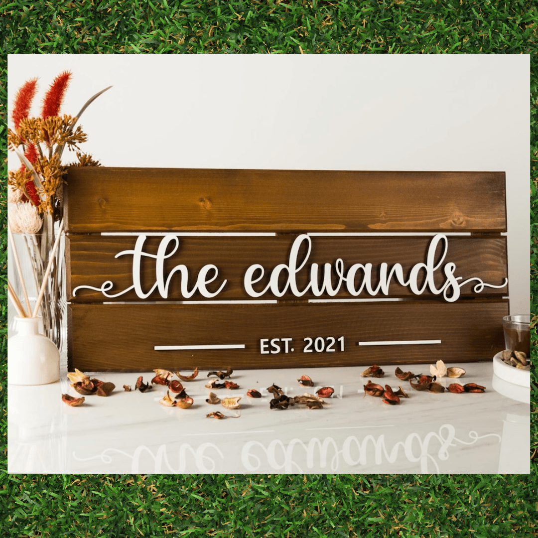 Custom Wood Family Last Name Pallet Sign - TheGivenGet