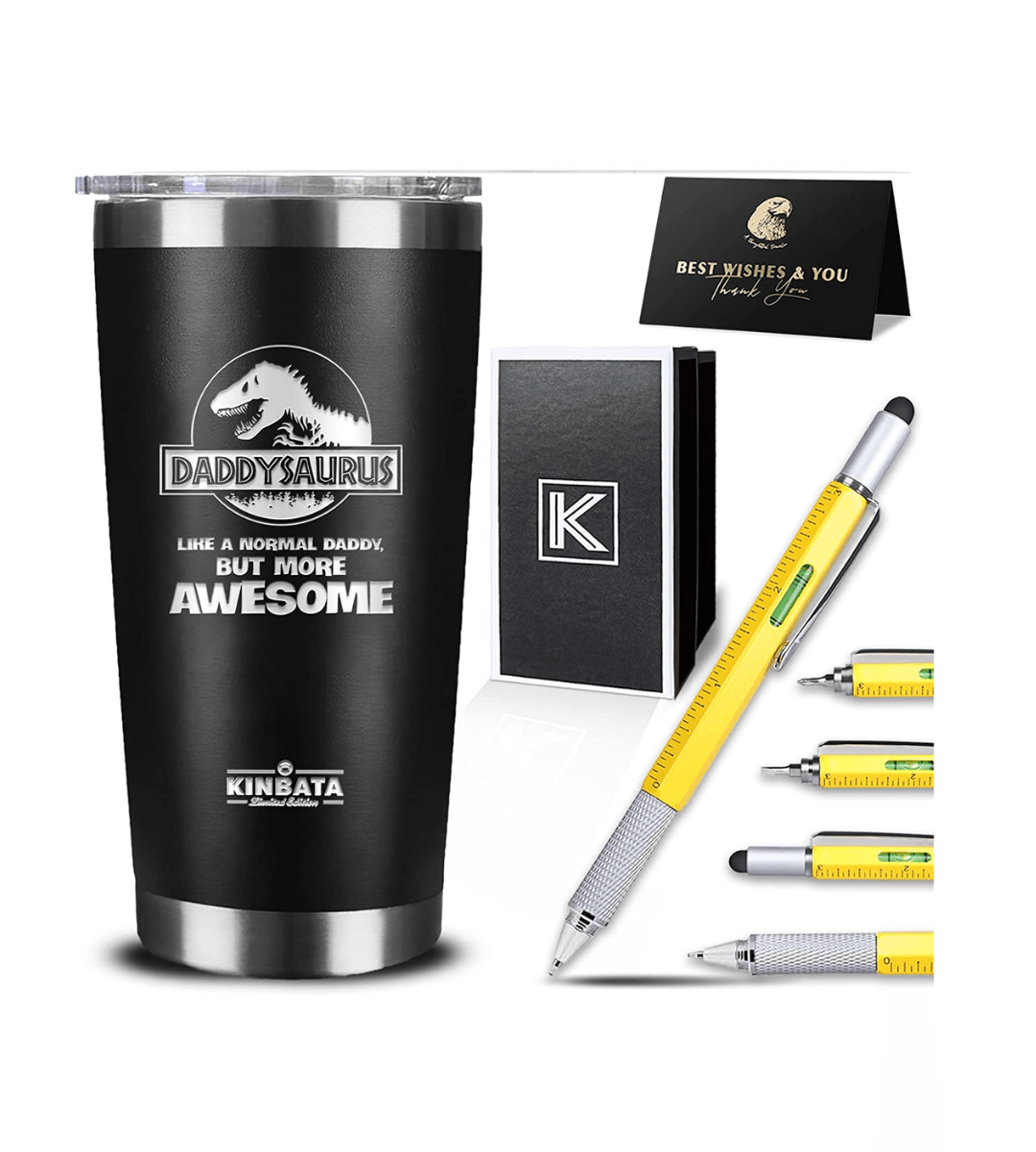 DaddySaurus, Like A Normal Daddy, But More Awesome Tumbler, 20 oz, Father's Day Gifts for Dad - TheGivenGet