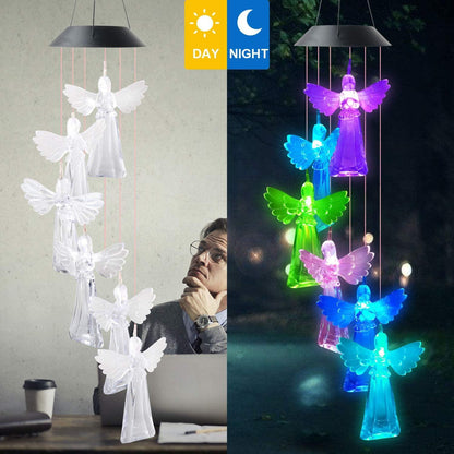 Decorative Outdoor Mobile Angel Solar Chimes - TheGivenGet