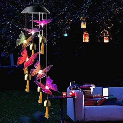 Decorative Outdoor Mobile Butterfly Solar Chimes - TheGivenGet