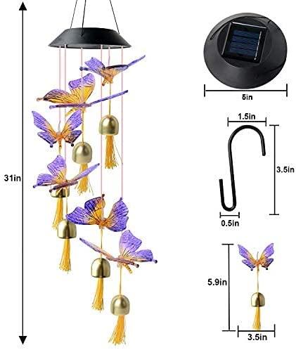 Decorative Outdoor Mobile Butterfly Solar Chimes - TheGivenGet