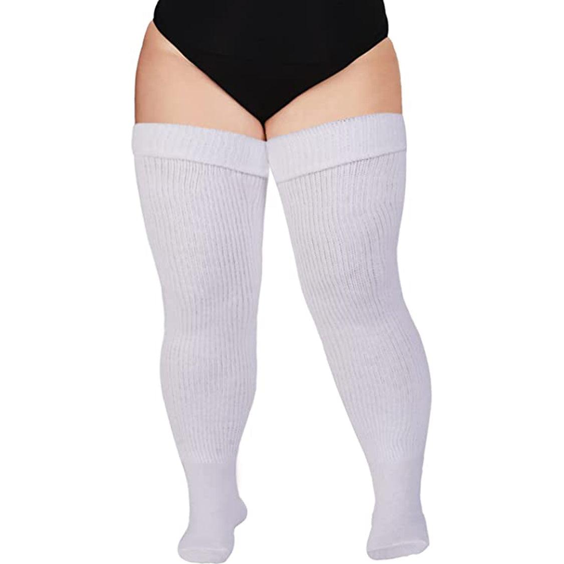 Extra wide 2024 thigh high socks