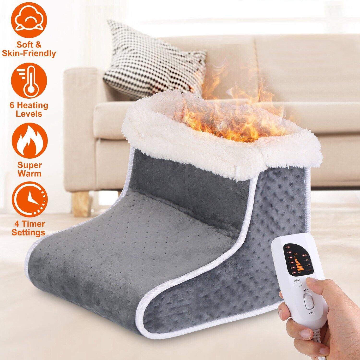 Electric Heated Foot Warmer Washable Heating Pad Boots For Winter Warm Feet - TheGivenGet