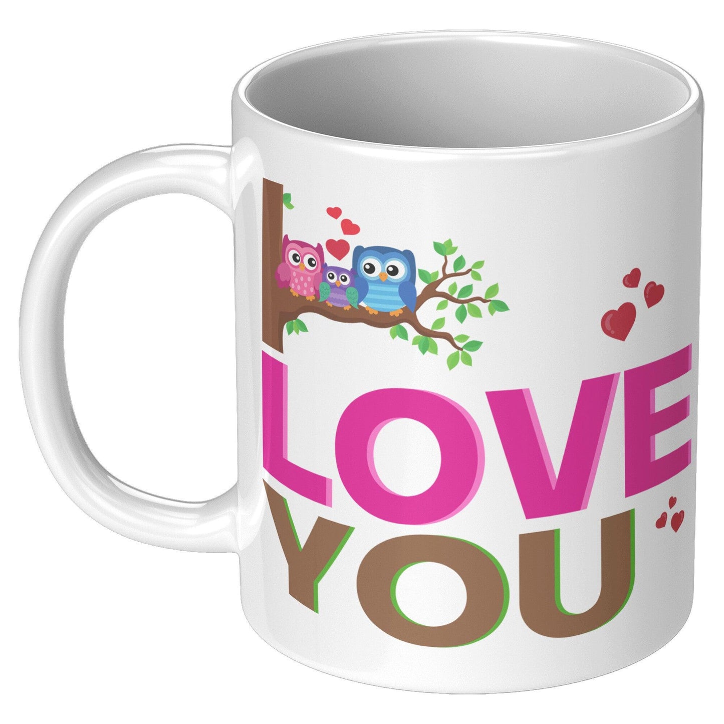 Family Owl Love You White Mug - TheGivenGet