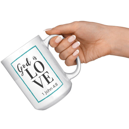 God is Love 1 John 4:8 White Mug - TheGivenGet