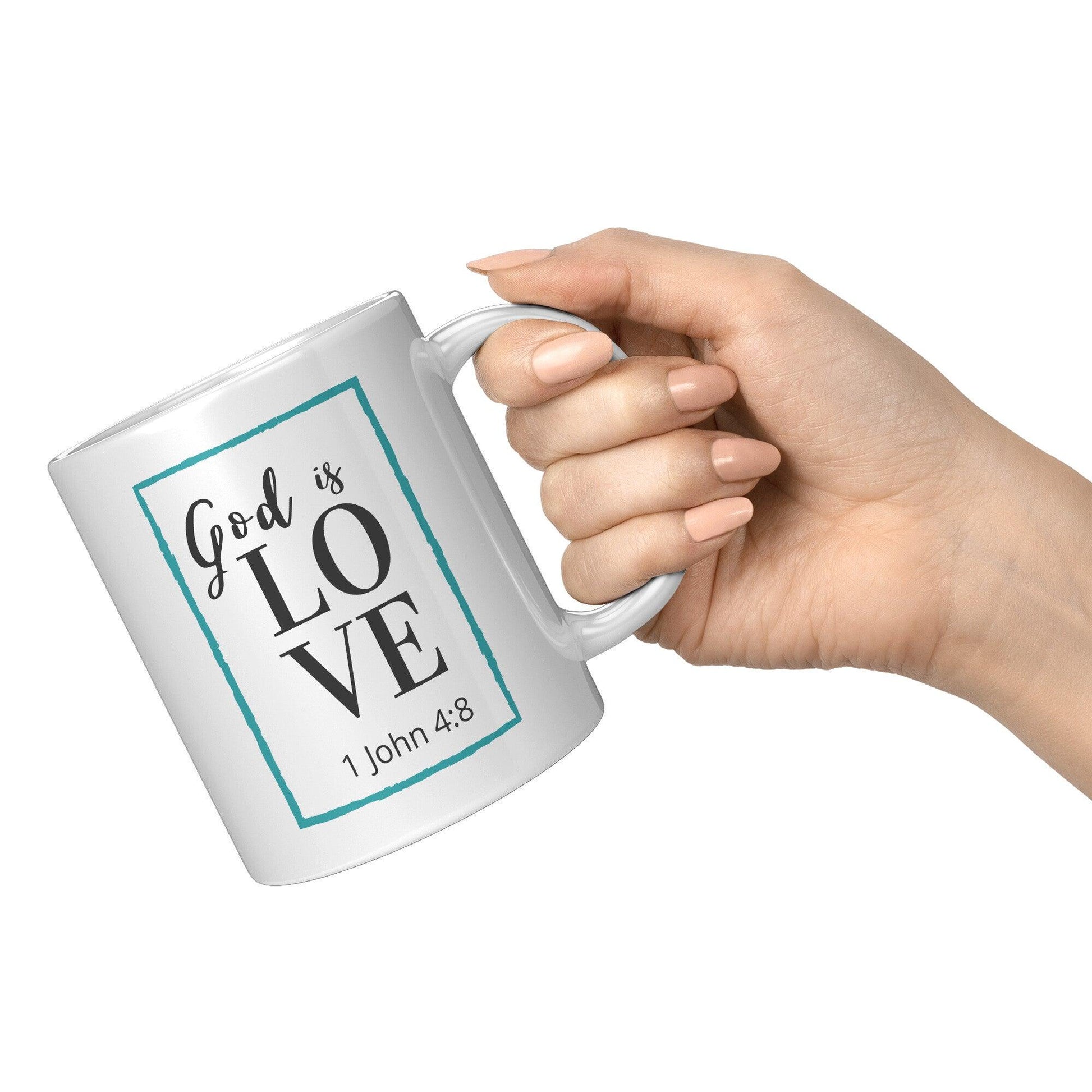 God is Love 1 John 4:8 White Mug - TheGivenGet