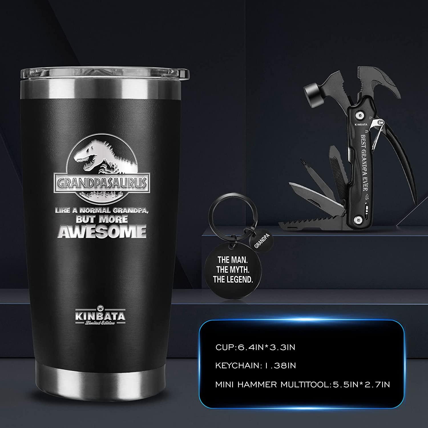 GrandpaSaurus Like a Normal Grandpa, But More Awesome Tumbler, 20 oz, Father's Day Gifts for Grandpa - TheGivenGet