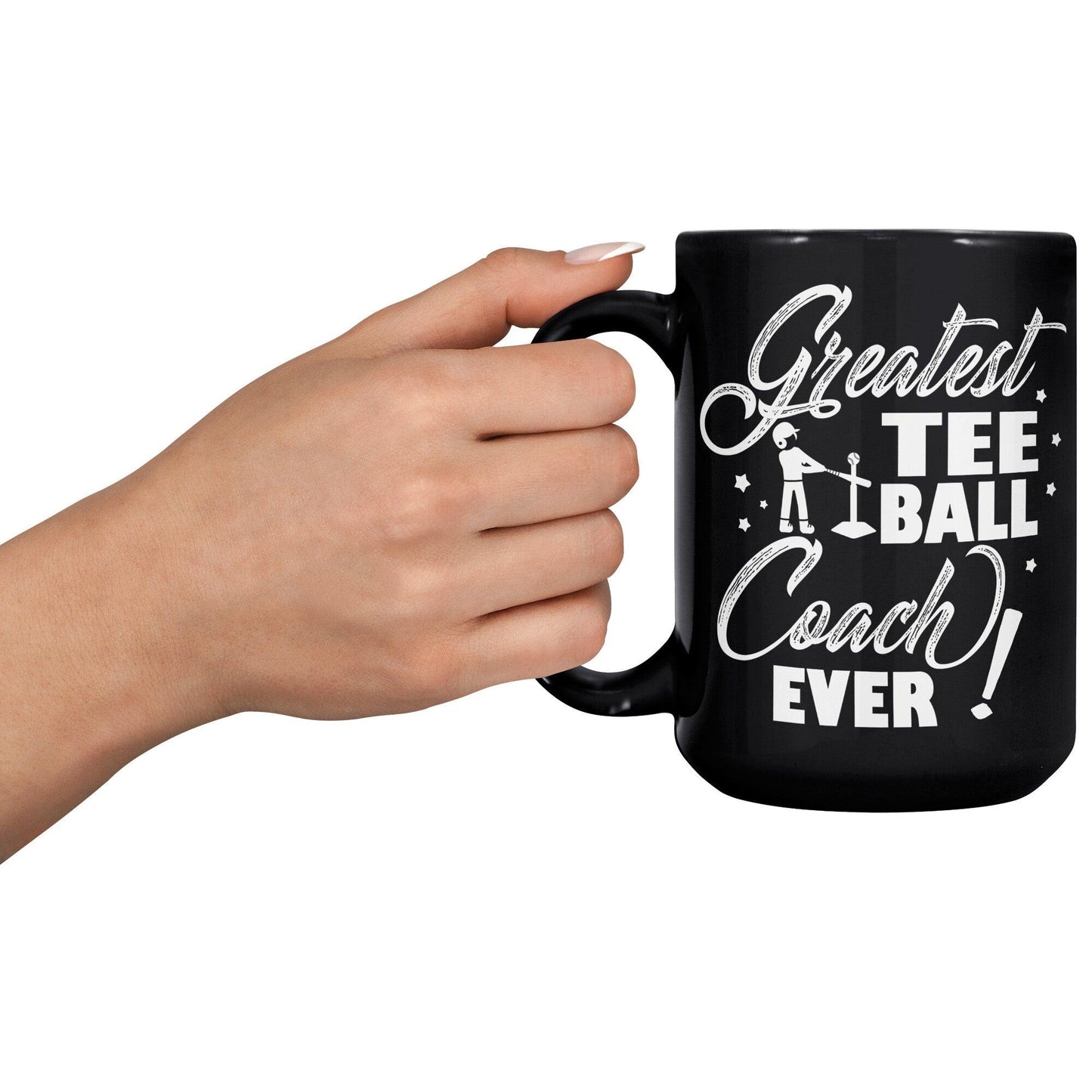 Greatest Tee Ball Coach Ever Black Mug - TheGivenGet