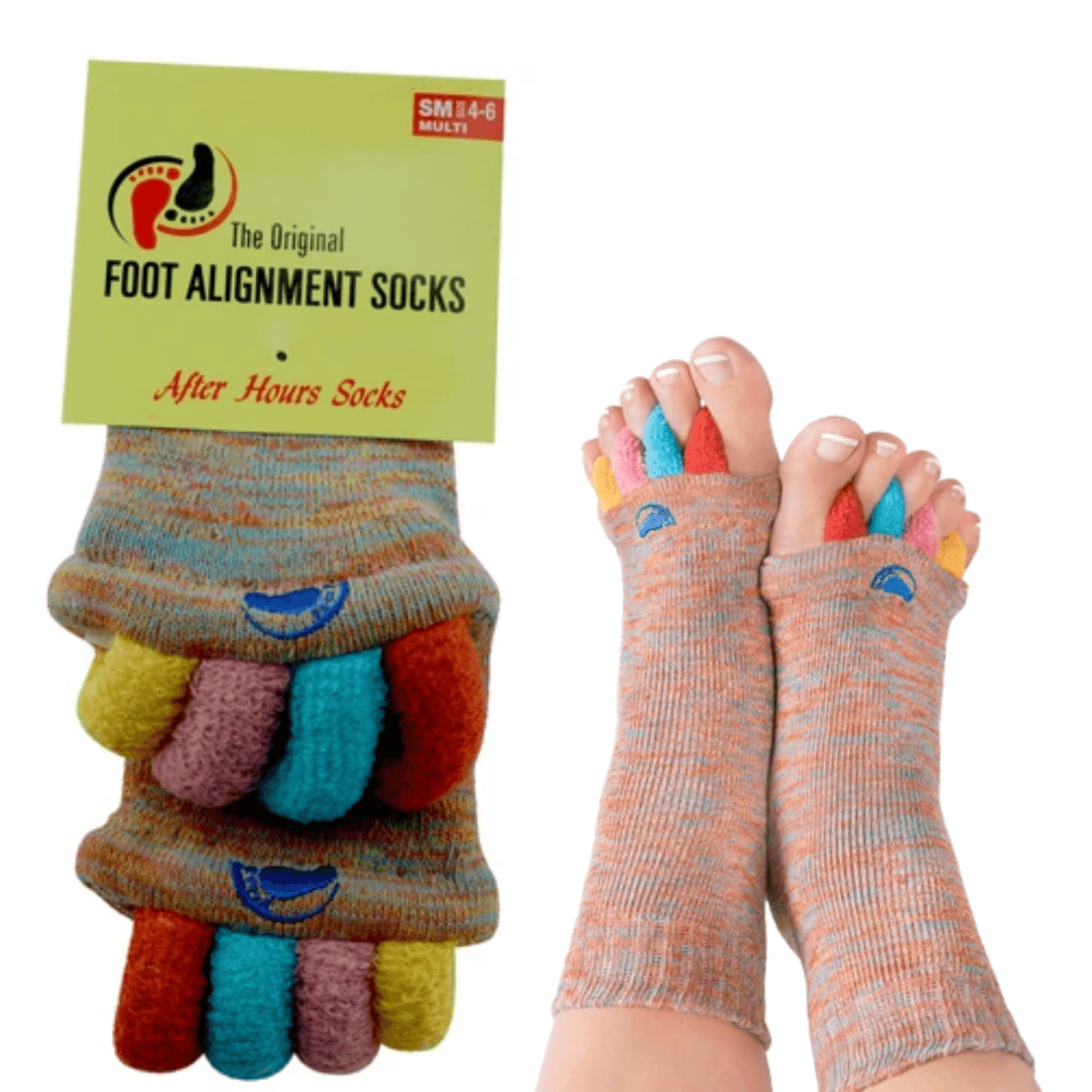 Toe Separator Socks by Stretch; Toe Spacer Foot Alignment Sock