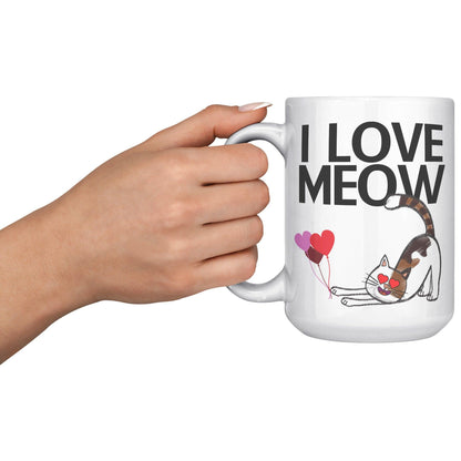 I Love Meow White Mug - TheGivenGet