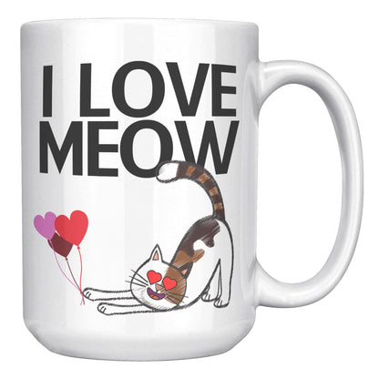 I Love Meow White Mug - TheGivenGet