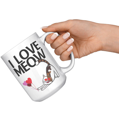 I Love Meow White Mug - TheGivenGet