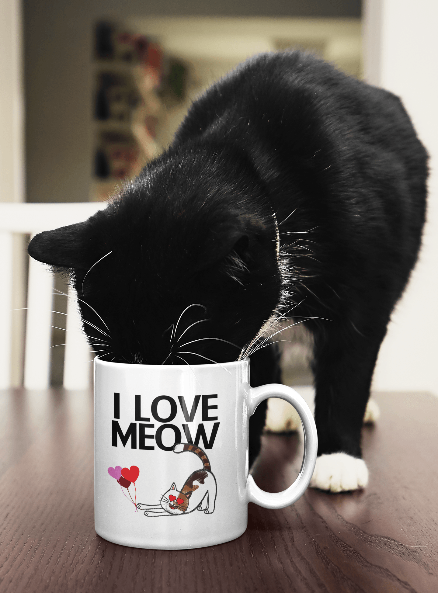 I Love Meow White Mug - TheGivenGet