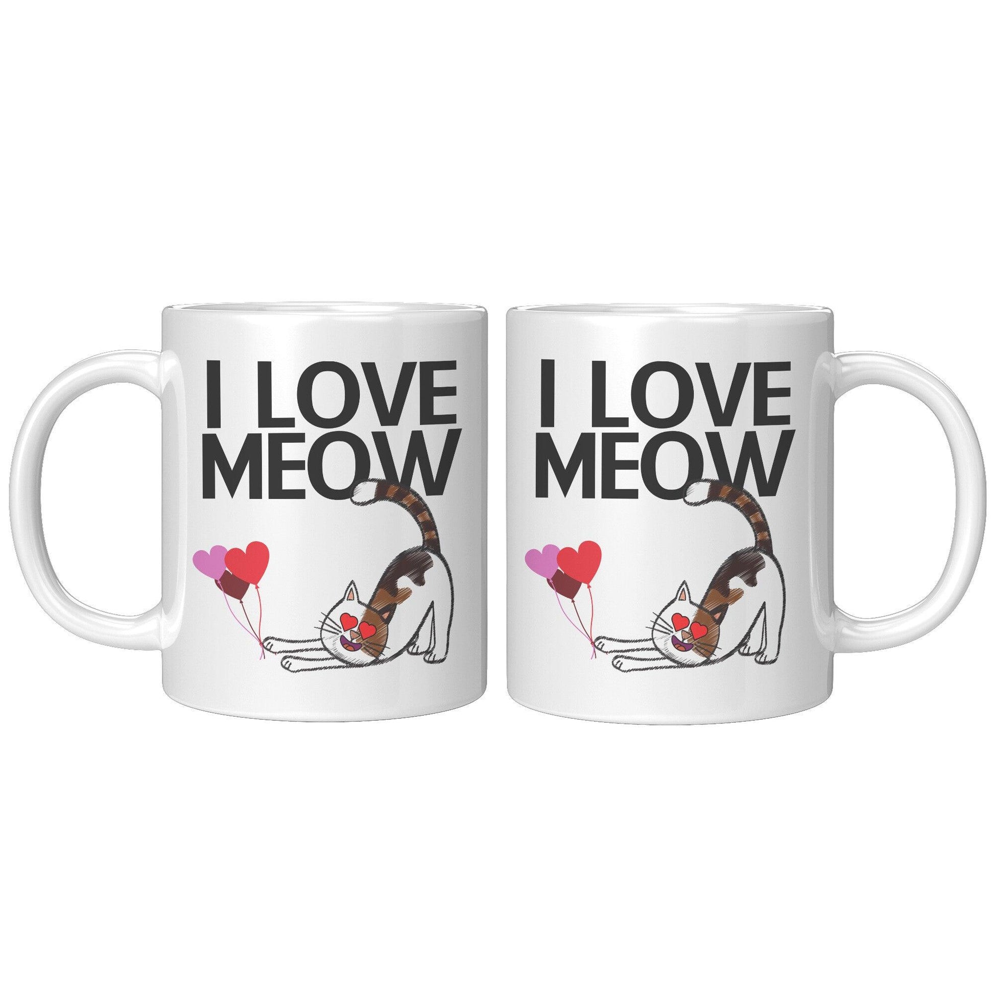 I Love Meow White Mug - TheGivenGet