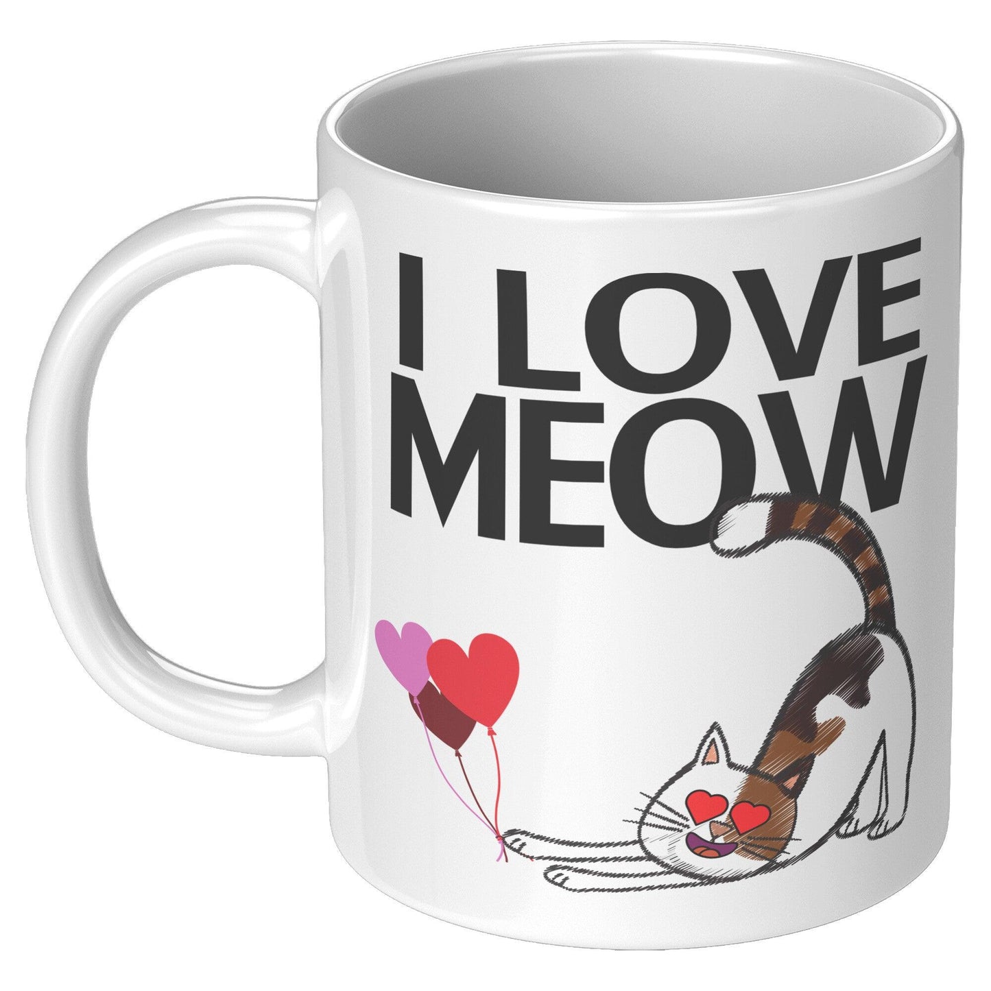 I Love Meow White Mug - TheGivenGet